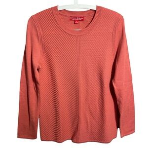 Krimson Klover Blush Ribbed Merino Wool blend sweater